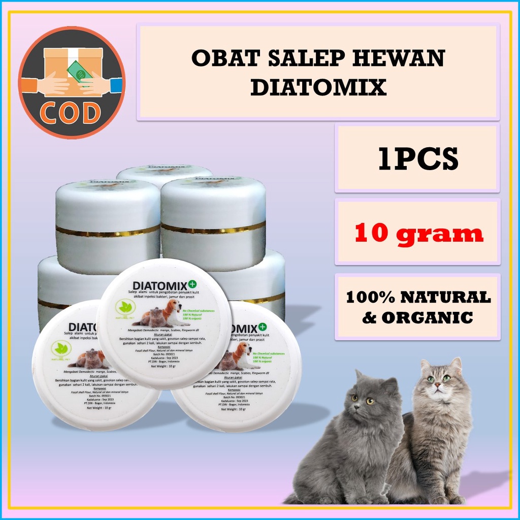 Jual HEART PETFOOD | Diatomix Obat Salep Kulit Jamur Dan Parasit Kucing ...