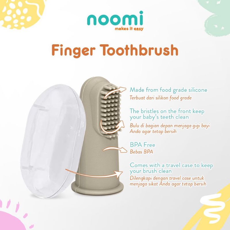 Noomi silicone finger toothbrush sikat gigi lidah bayi silikon