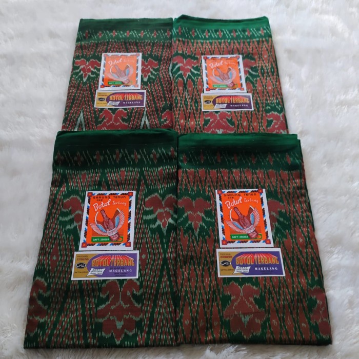 Sarung Botol terbang/Sarung Tenun asli/sarung goyor - Hijau