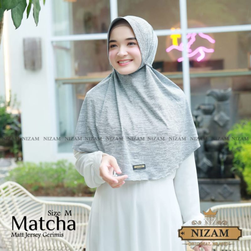Hijab Matcha Size M  Jersey Gerimis By Nizam Scarf