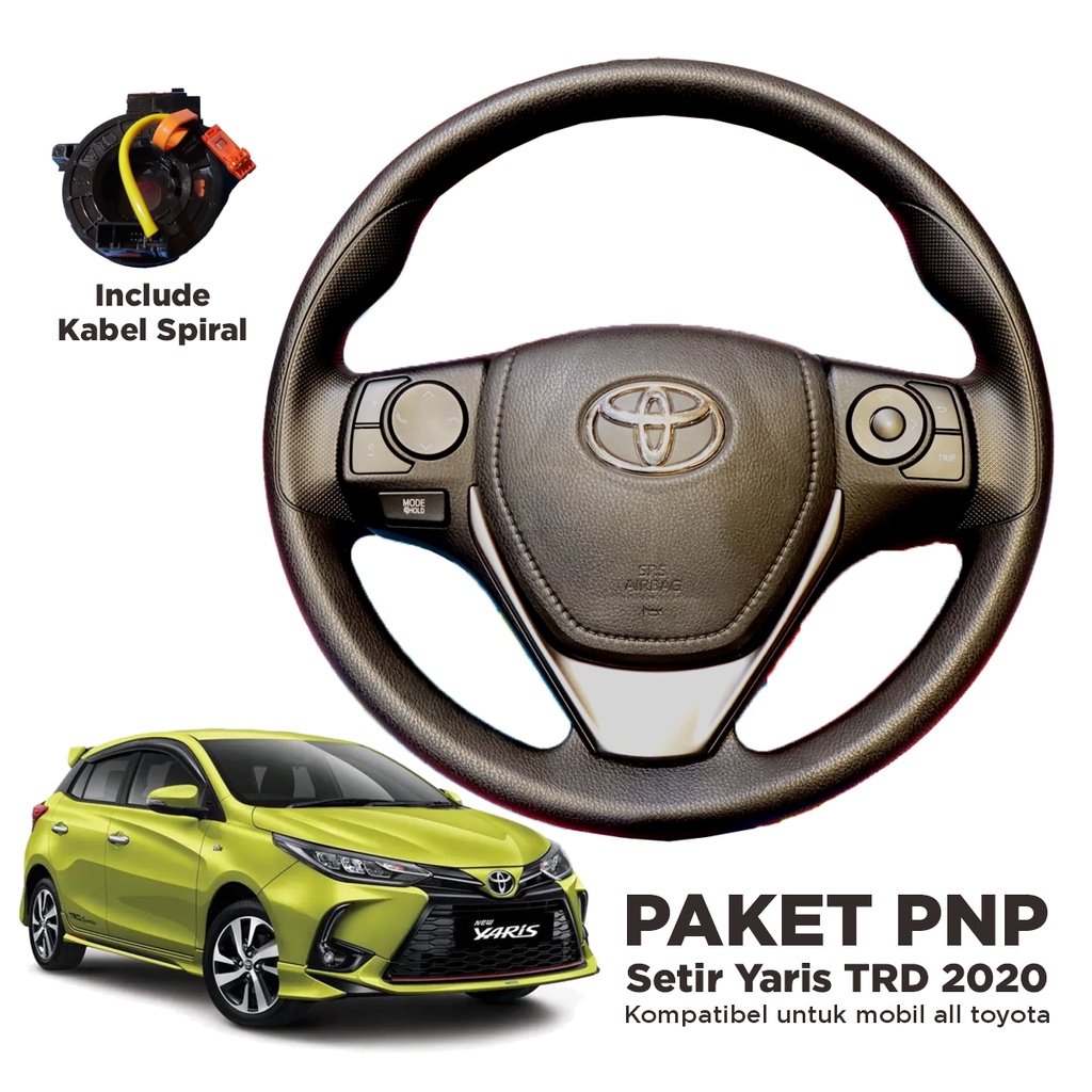 Setir Yaris TRD 2020 SRS Airbag - Stir mobil - Steering wheel lengkap - Upgrade Part toyota yaris - 
