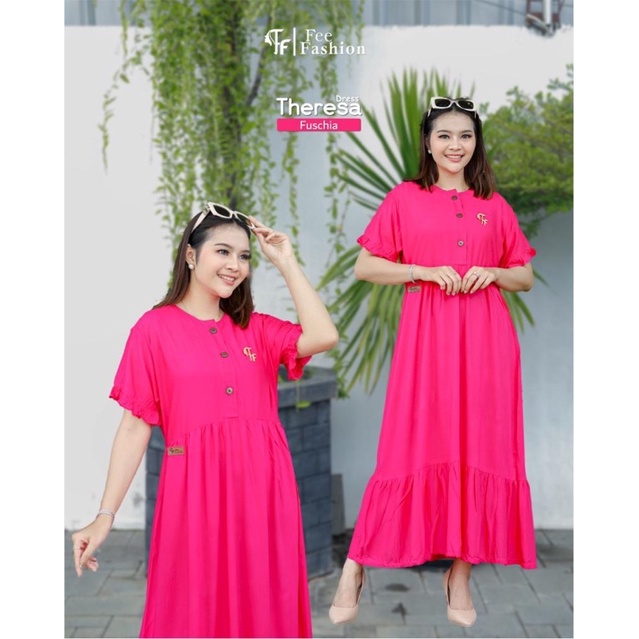 FEE FASHION THERESA LONG DRESS DASTER PANJANG