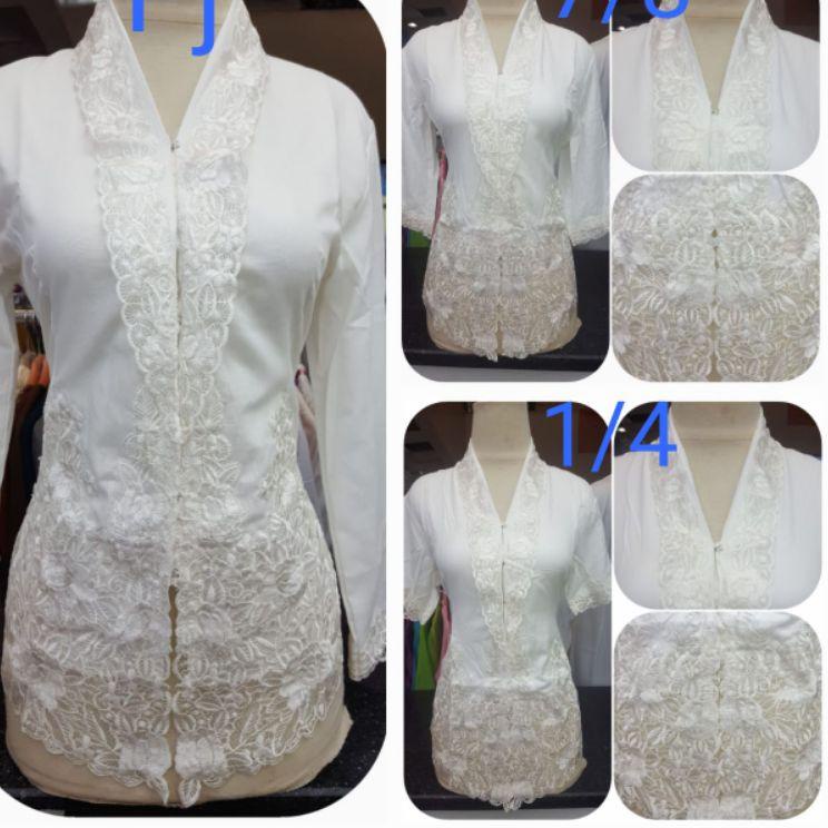 Big Sale Kebaya encim modern putih polos