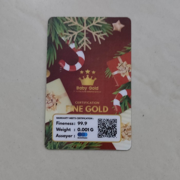 BABY GOLD 0,001 EDISI NATAL CHRISTMAS special edition HARGA PER BIJI