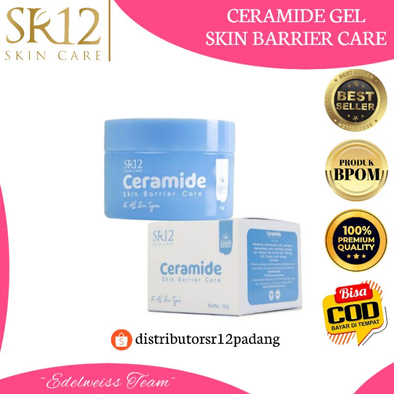 CERAMIDE GEL SR12 HERBAL SKINCARE MOISTURIZER PELEMBAB WAJAH CREAM SIANG GLOWING SR12 PADANG SR12 SU