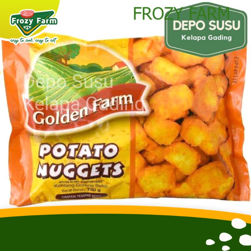 

Golden Farm Potato Nuggets 750gr | Kentang Goreng 750 GoldenFarm | Frozy Farm