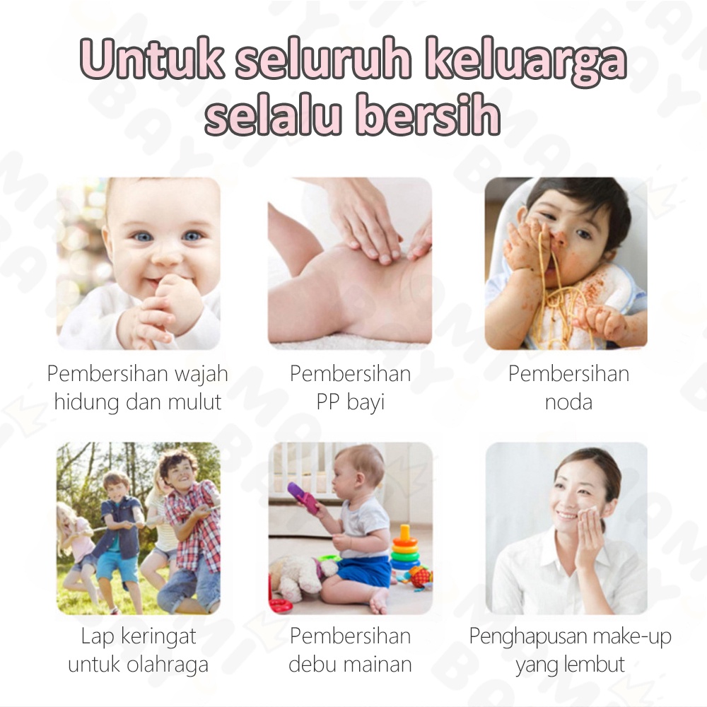 Mamibayi Tisu basah kaleng isi 30 lembar/Canned Wet Wipes Tissue Basah Portable Travel