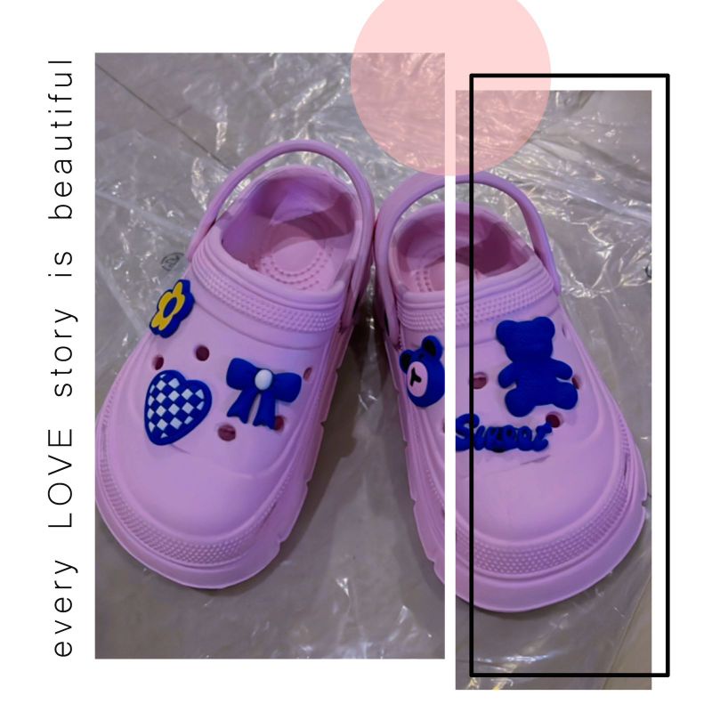 Sandal Crocs Kids Eva Classic  Lollipop Import High quality S2