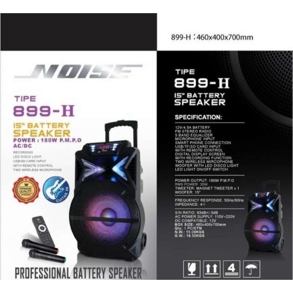 Speaker Bluetooth Portable Meeting Wireless Noise NS-899 H 15 inc