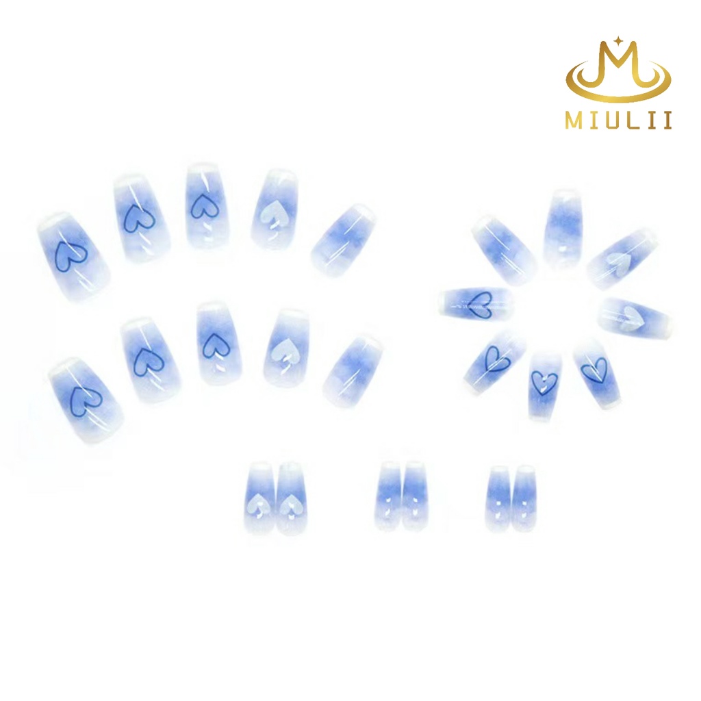 MIULII / KUKU PALSU A0685 / 24PCS / 3D / NAIL ART / PREMIUM / PINK / CUTE / FREE LEM JELLY / KUTEK