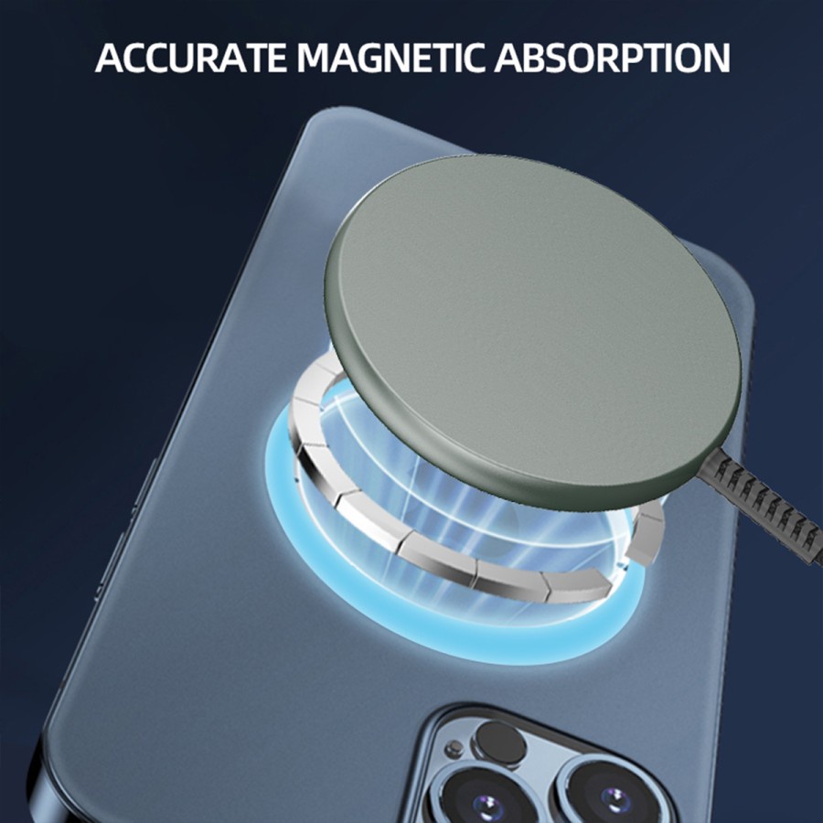 KIIP M4 Wireless Magnetic Charger Pad Fast Charging - Universal - Tempered Glass + Aluminium Alloy