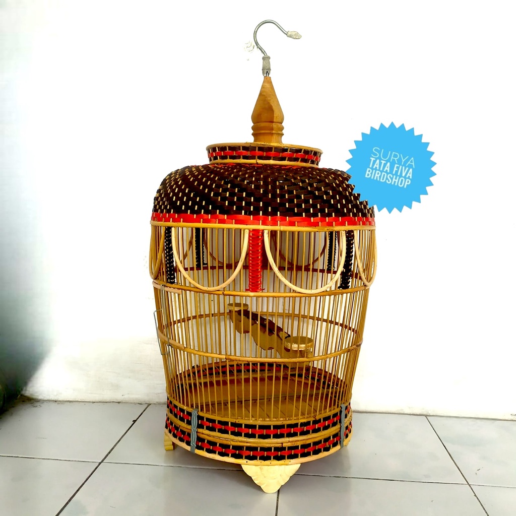SANGKAR PERKUTUT ROTAN RAJUT SINTETIS UNTUK BURUNG PERKUTUT RAJUTAN RAPI DAN BERKUALITAS