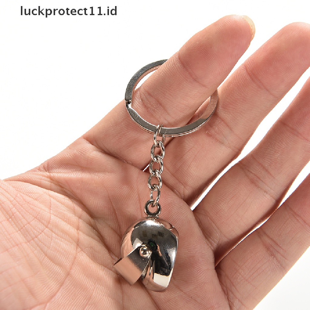 /Fashion Hot// Fashion// Gantungan Kunci Helm Sepeda Motor Kreatif Ring Gantungan Kunci Keyring Key Fob.