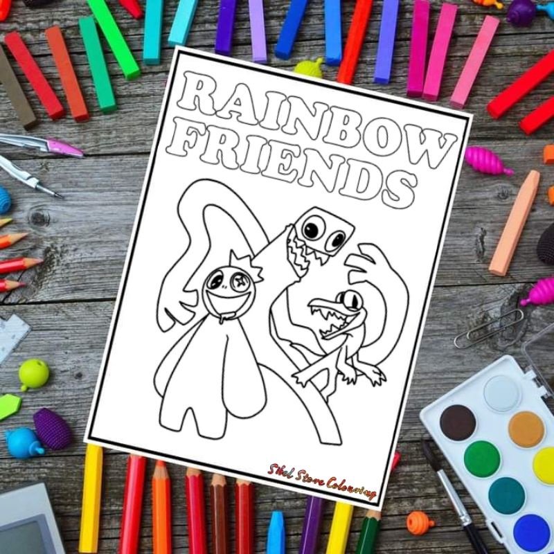 

Kertas Mewarnai Anak Tema Rainbow Friends 02 / Kertas Gambar (10 Lembar Gambar)