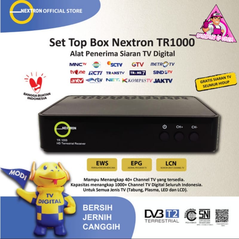 SET TOP BOX NEXTRON TR1000 TV DIGITAL DVB-T2