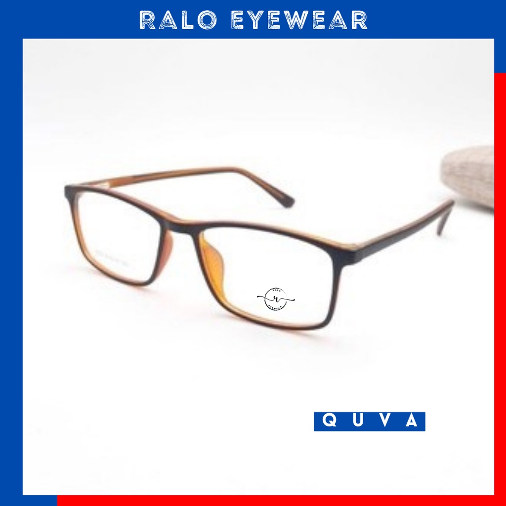 Kacamata QUVA frame kotak pria wanita - 3323