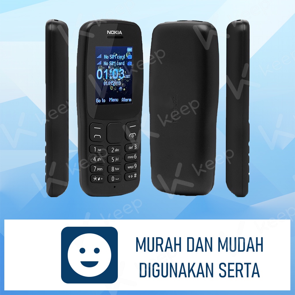 HP Nokia 106 2018 Ponsel Garansi Dual SIM Baru Termurah