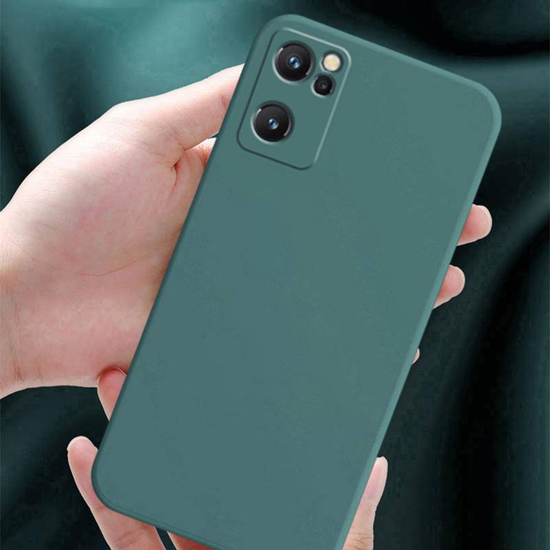 Casing Ponsel Silikon Cair Persegi Untuk Oppo Reno5 6 7 Z SE Pro 4G 5G Warna Permen Penutup Belakang