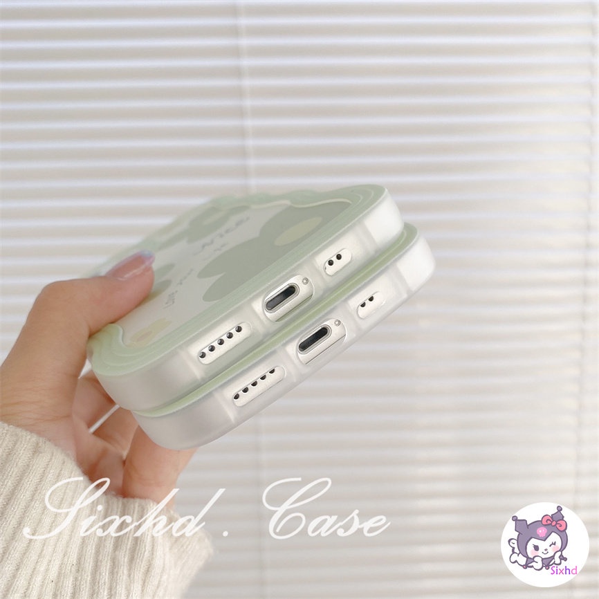 Realme Soft Case Desain Bunga Gelombang Hijau Untuk Narzo 50A 50i Prime C35 C31 C30 C25Y C21Y C15 C12 C11 C25s C21 C20A C17 C3 9i 6i 7i 8i