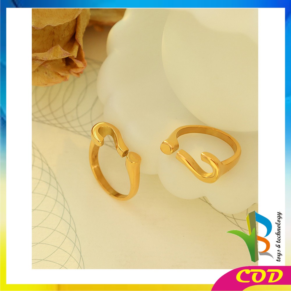 RB-K113 K114 Cincin Wanita Fashion Bentuk Hati Motif Paw Kucing / Cincin Simple Perhiasan Antikarat Gaya Korea Untuk Pria Dan Wanita