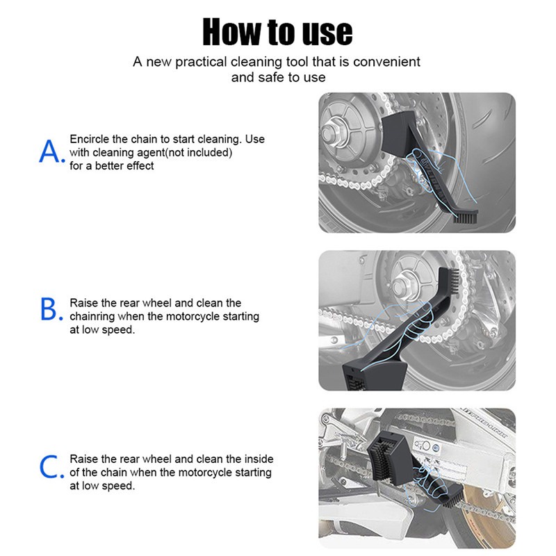 Bike Chain Cleaner Sikat Pembersih Rantai Motor Sepeda Dual Head Cycling Cleaning