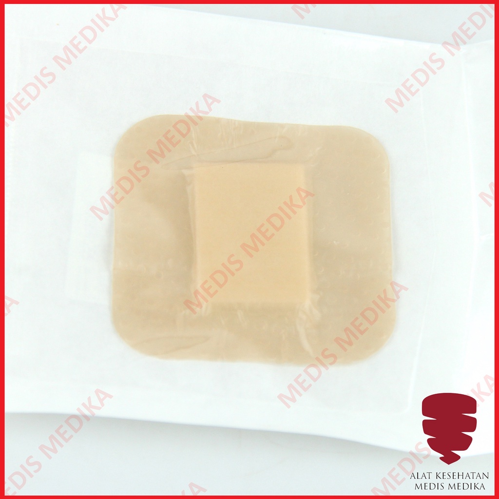 Dermafix SS 5 x 5 cm Onemed Adhesive Silicone Foam Super Sorb Dressing Plester Luka Plaster Sesar 5x5 5x5cm