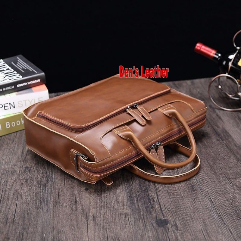 Tas laptop kulit asli high quality, tas pria kulit asli garut.DL575