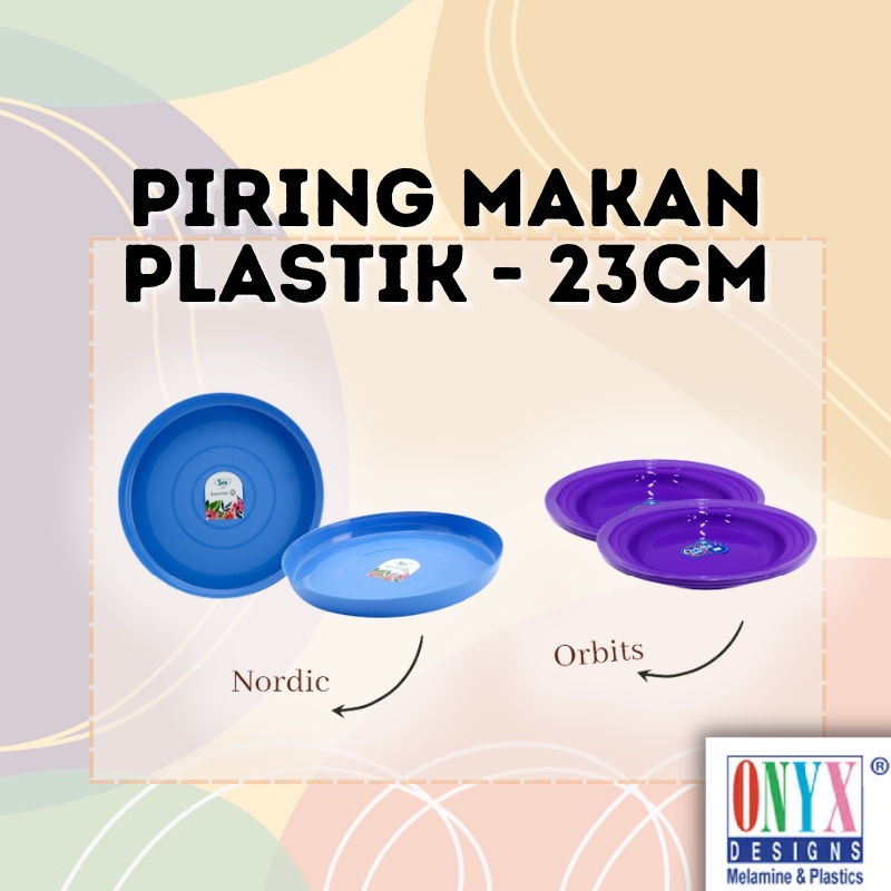 Piring Makan Plastik 23cm - Model Scandinavia - Nordic - Minimalis Modern - Piring Makan 8.5 &amp; 9 Inch