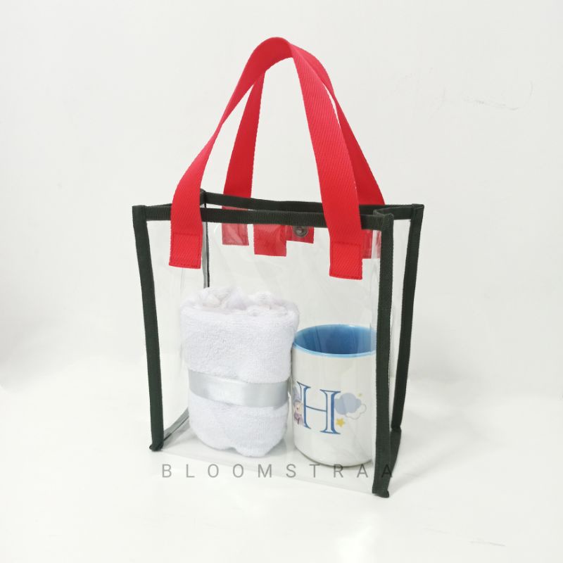 [CICELY] Tas Hampers Mika PVC Souvenir Bag Christmas Natal Clear Xmas Goodie Bag