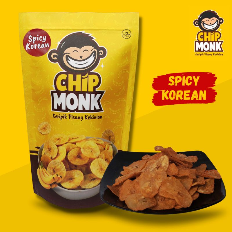 

Keripik Pisang Kekinian Chipmonk Varian Rasa Korean Spicy