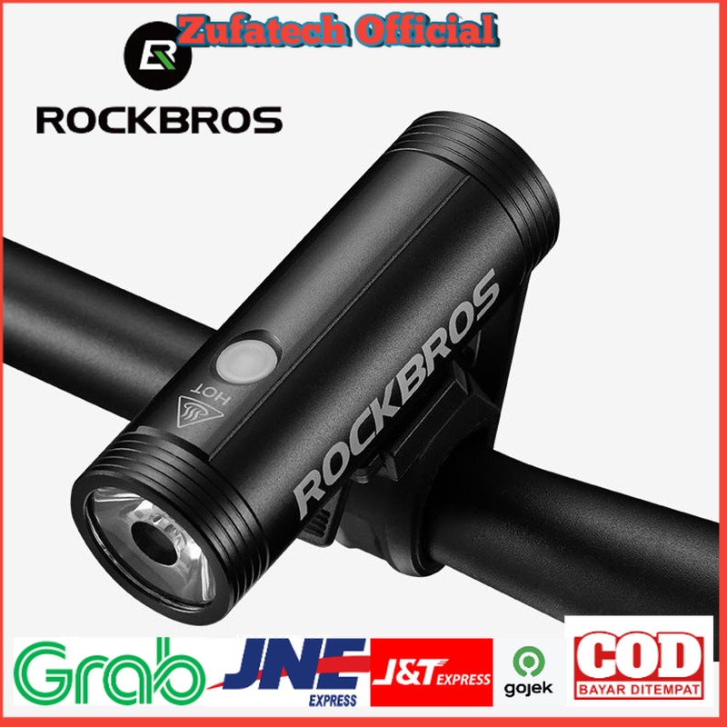 Rockbros Lampu Sepeda USB Rechargeable 2000mAh 400 Lumens - R1-400 - Black