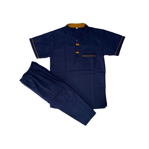 KOKO KURTA ANAK KANCING USIA 1-10 TAHUN-KANCING NAVY