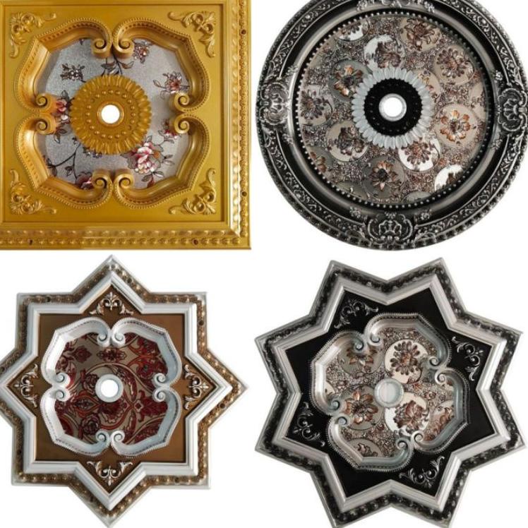 Ready Stok.. Ornamen Plafon / Ceiling Ornamen PVC Fitting Lampu 60 cm x 60 cm 0HM