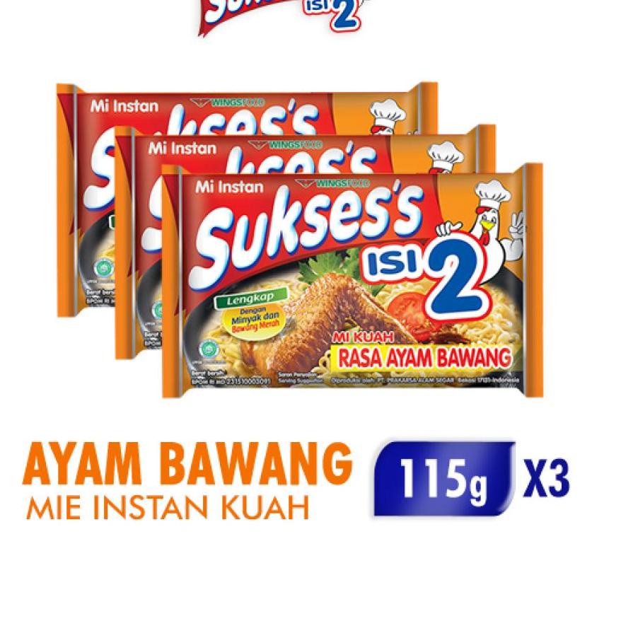 

ㅌ Mie Suksess Ayam Bawang 115 gr x3 ク