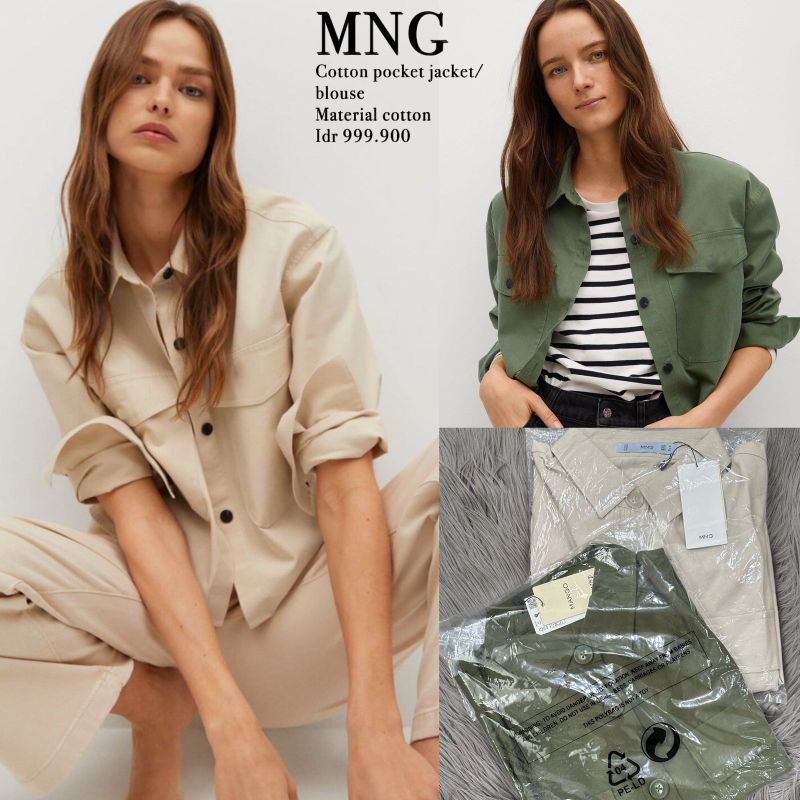 MNG cotton shirt jacket