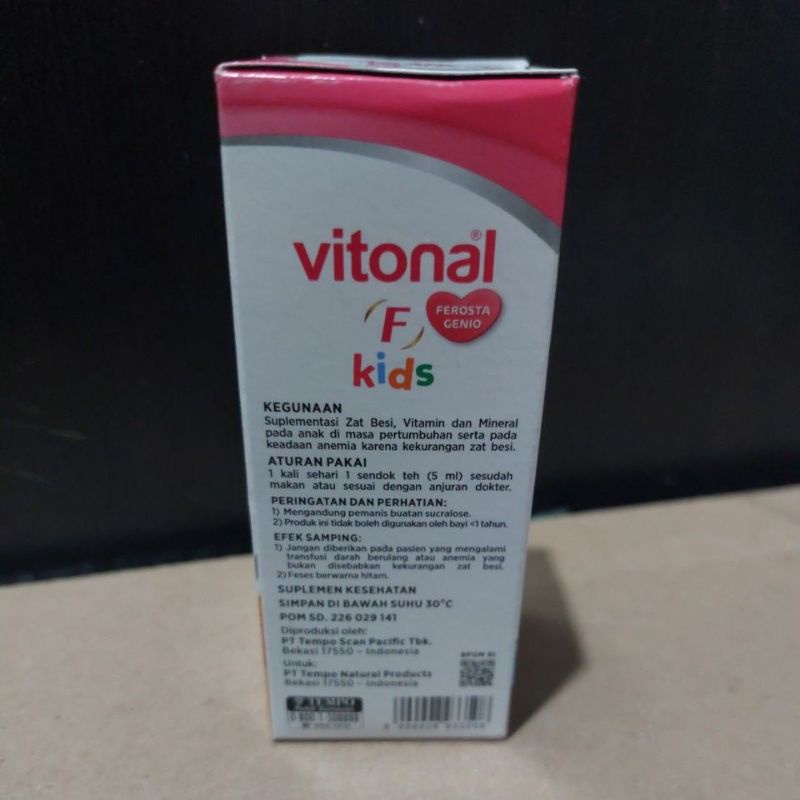 VITONAL F KIDS SIRUP RASA JERUK 60ML