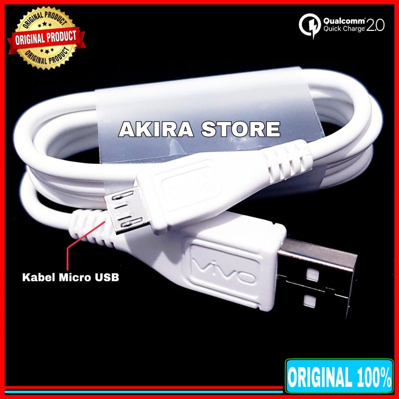 Kabel Data Vivo Y02 Y20s G ORIGINAL 100% Fast Charging Micro USB