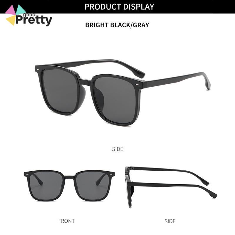 Kacamata Hitam Anti Radiasi Kacamata Korea Fashion Retro Bingkai Hitam Sunglasses Untuk Wanita/Pria - PD