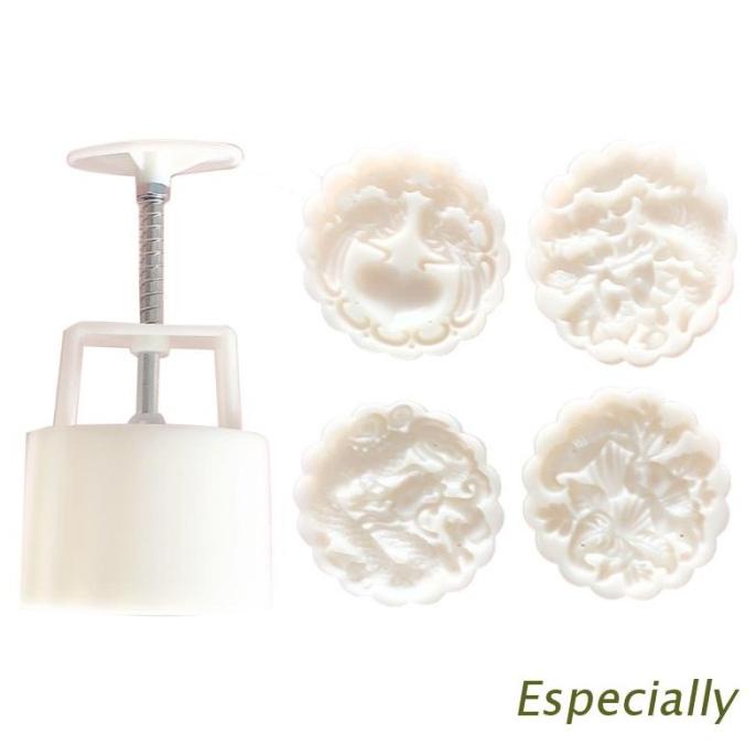 CETAKAN KUE BULAN 3D DIY 150G MOTIF GA / IKAN BAHAN PLASTIK HR64646RGR