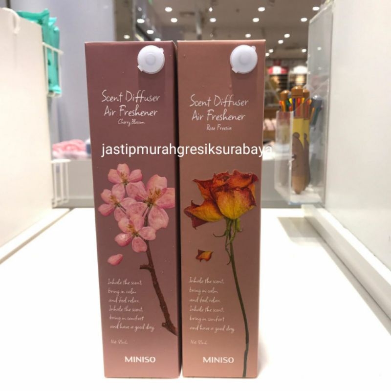 SCENT DIFFUSER AIR FRESHENER MINISO PARFUM RUANGAN MINISO PENGHARUM RUANGAN ROSE FREESIA CHERRY BLOS