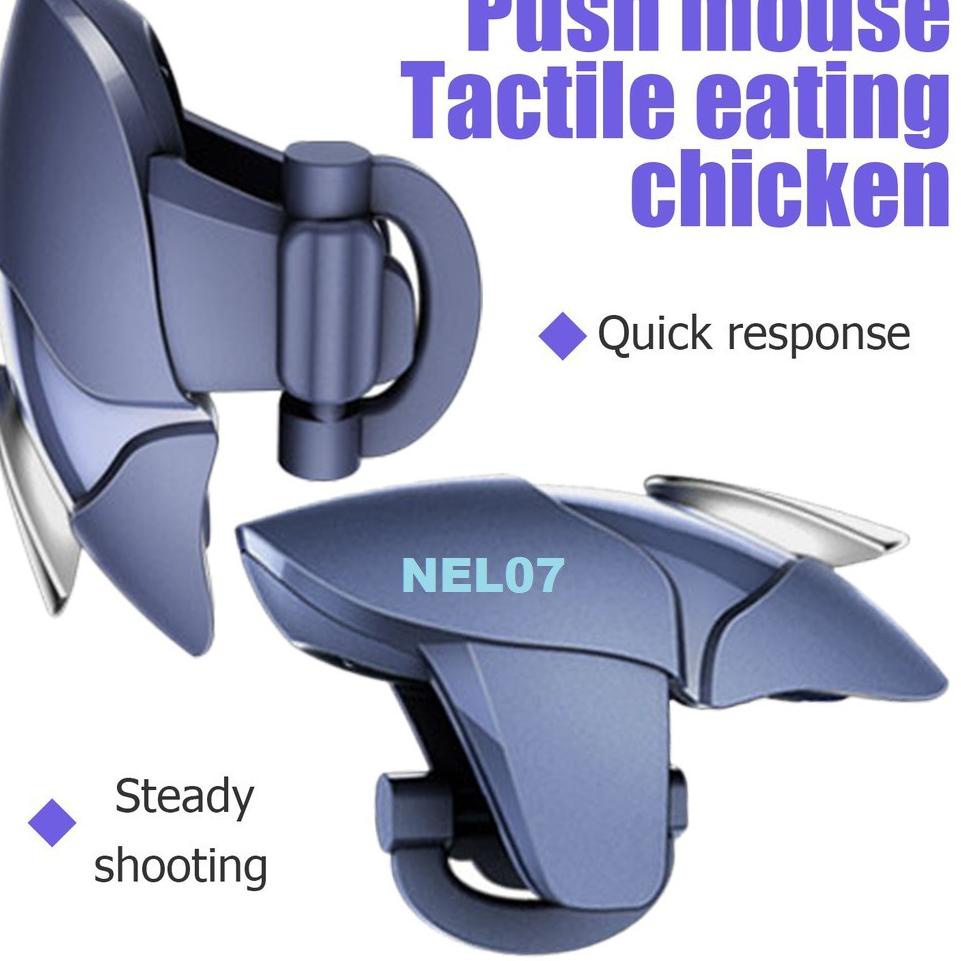 Terpercaya ORIGINAL BLUE SHARK TRIGGER L1 R1 JOYSTICK CONTROLLER PUBG FF CDOM