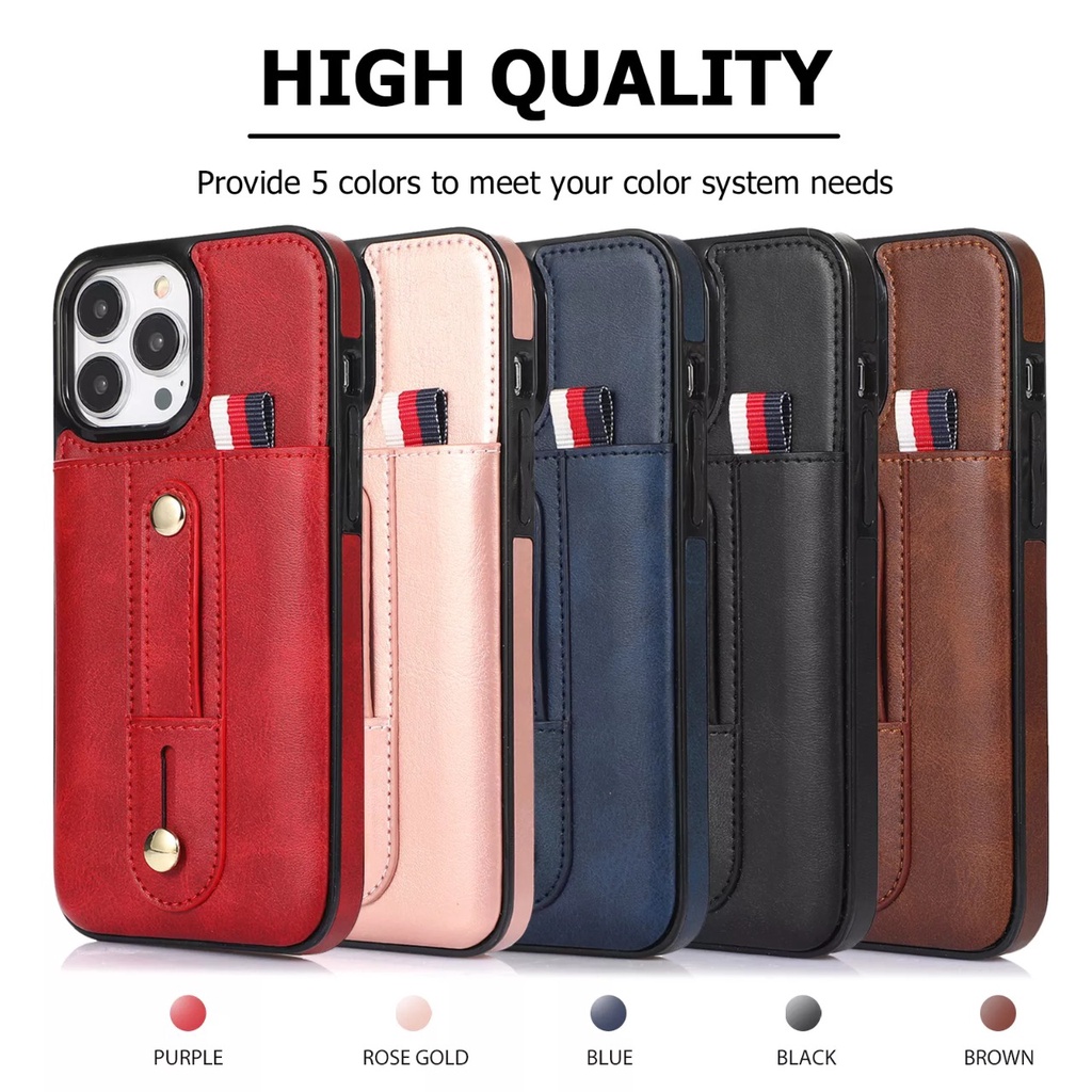 Cover Back Case For Iphone  15 14 13 Pro Max Series Bumper Wallet Card Holder