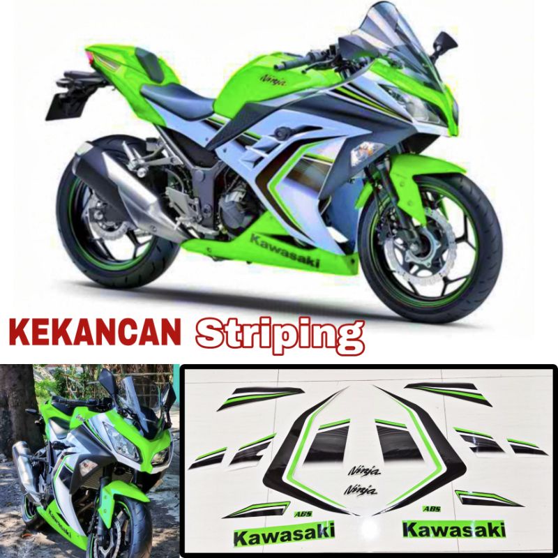 Striping Ninja 250FI ABS Limited Edition Tahun 2016 HIJAU - PUTIH (COD)