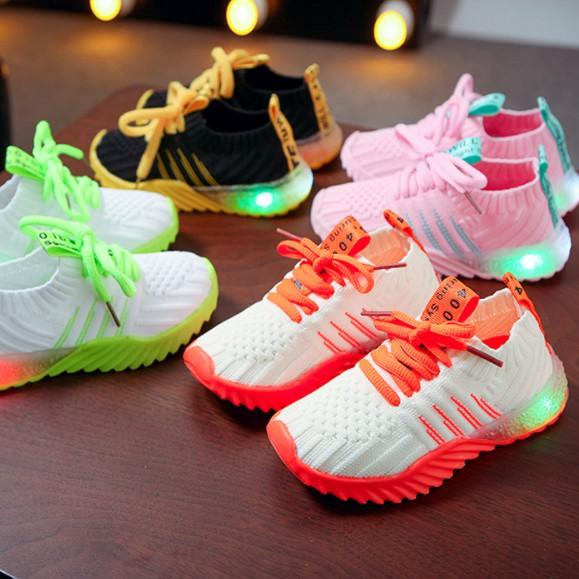➱➴≛❉ Sepatu Anak Laki Laki / Sepatu Anak Perempuan / Sepatu Anak Lampu Led Cowok Cewek 1 - 4 Tahun R