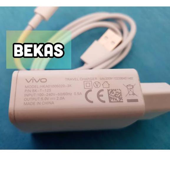 ↓ Charger Vivo 2a V9 V5 V5S Y12 Y15 Y65 Y83 Y95 2A Copotan Original Bawaan Hp 100% Ori Second Cabutan ぃ