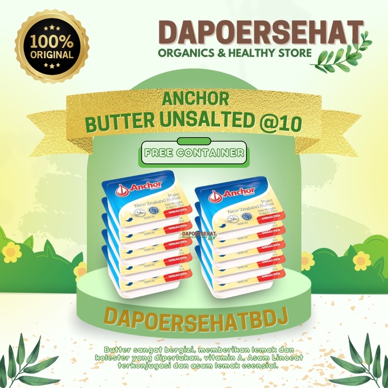 

ANCHOR - Unsalted Butter Isi 10/@7gram FREE CONTAINER