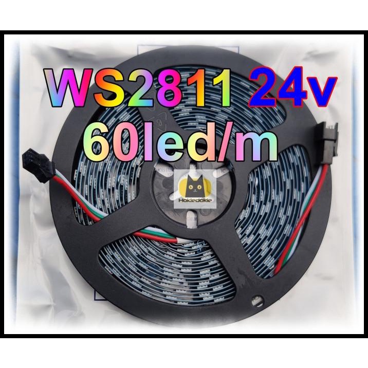 Led Strip Rgb Ws2811 24V 5M 300Led Indoor Ip30 Pcb Tebal