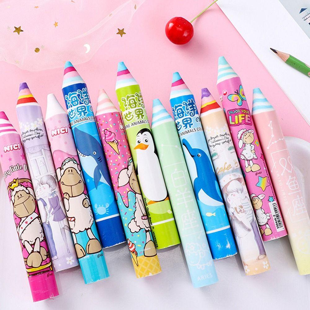 Mxbeauty Penghapus Pensil Kreatif Tahan Lama Siswa Kantor Alat Tulis Anak Koreksi Perlengkapan Rainbow Eraser