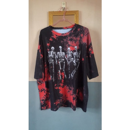 (NEW) JASTIP SALE SHEIN ORIGINAL KAOS UNISEX JUMBO LENGAN PENDEK MOTIF TENGKORAK