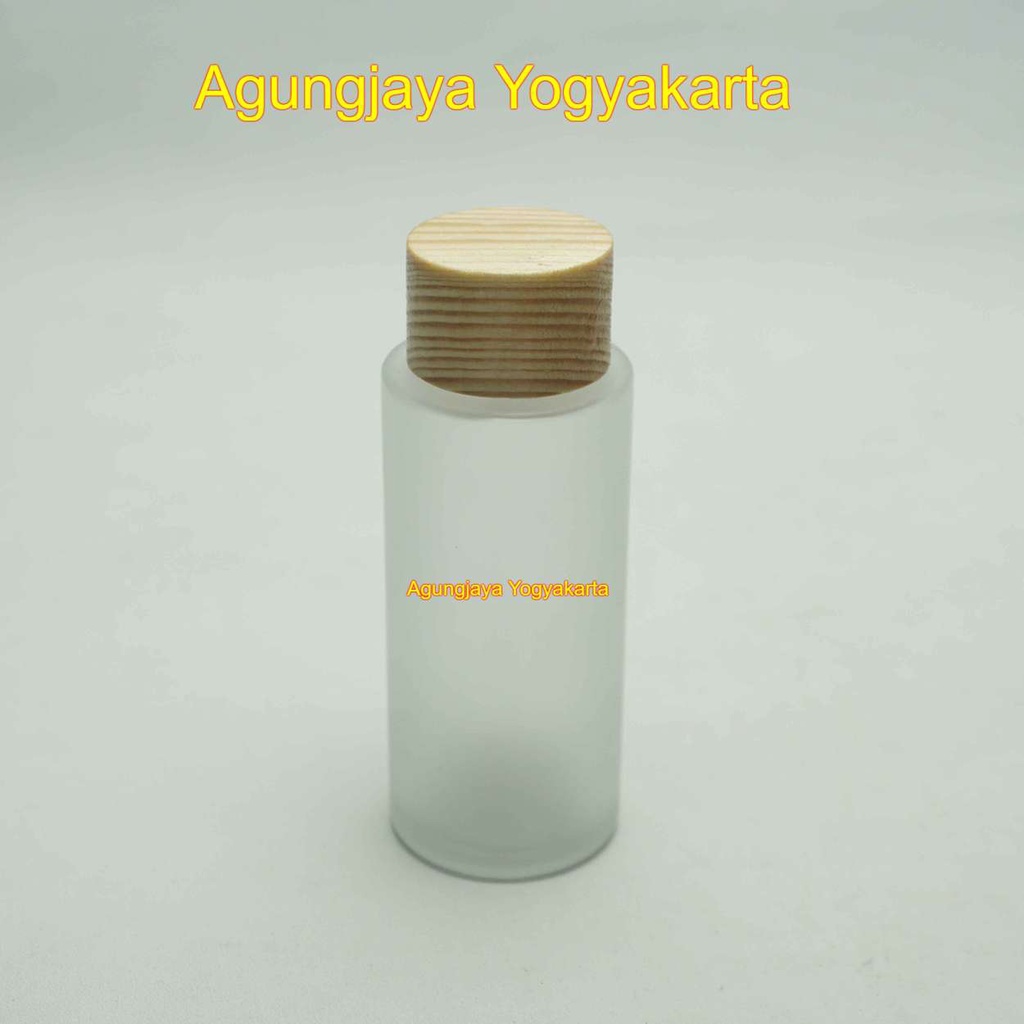 Botol Kaca Serum 50 ml Cilinder Clear Frosted Original Ulir / Botol Kaca 50 ml / Botol Kosmetik / Se